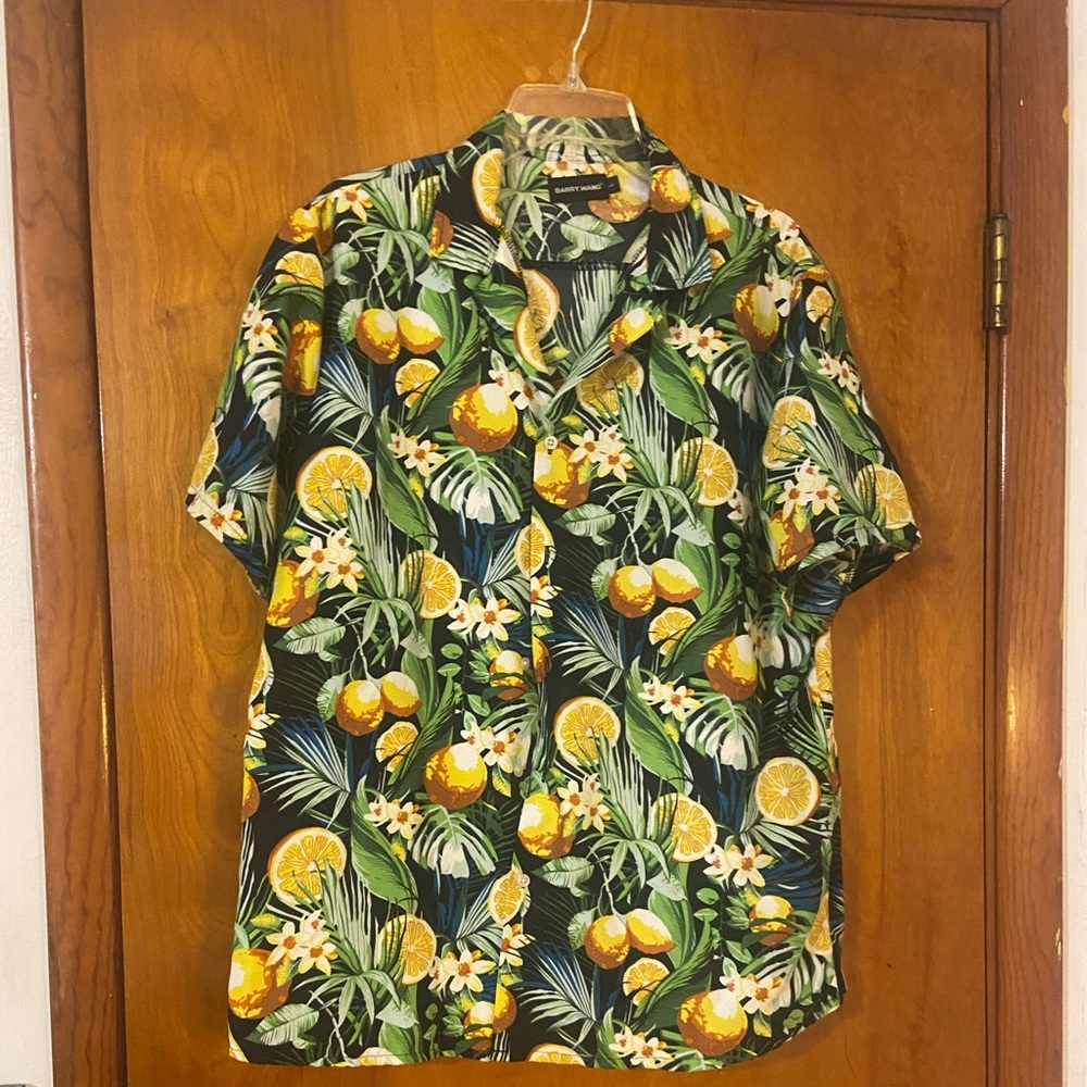 Barry Wang Floral Men’s Short Sleeve Shirt